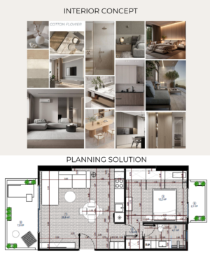 “Interior design process for a luxury apartment renovation in Athens